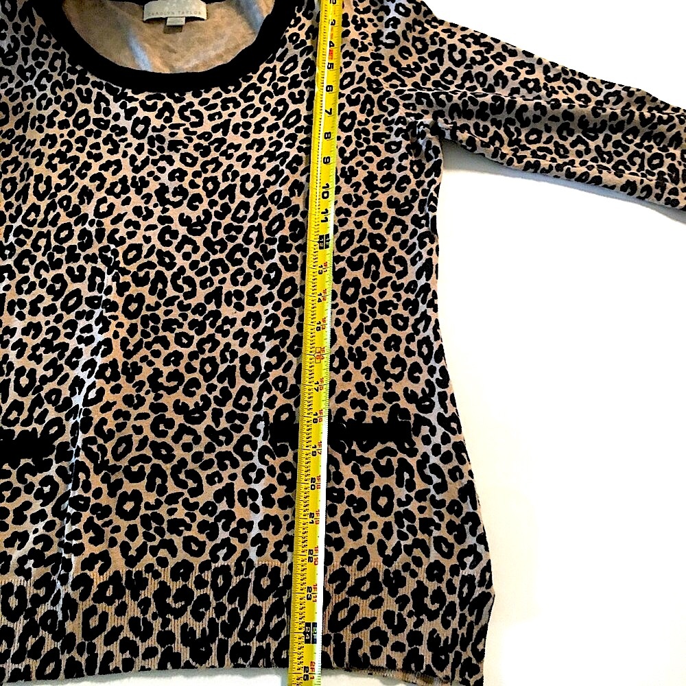 Carolyn Taylor Ladies Lg Leopard Print Soft Cozy Knit Lightweight Sweater NWOT - Picture 12 of 13